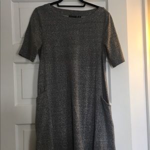 A-Line grey dress with pockets. LOFT style dress